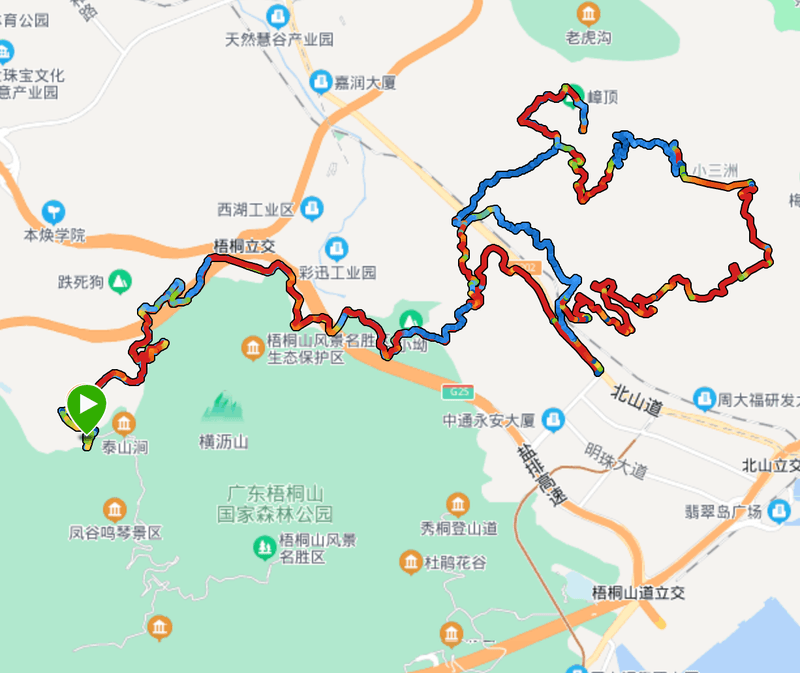 省立二号绿道-谭仙庙-小三洲-嶂顶