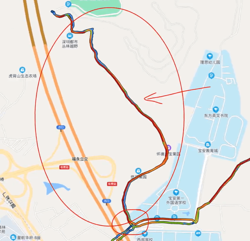宝安凤凰山轻度越野路二